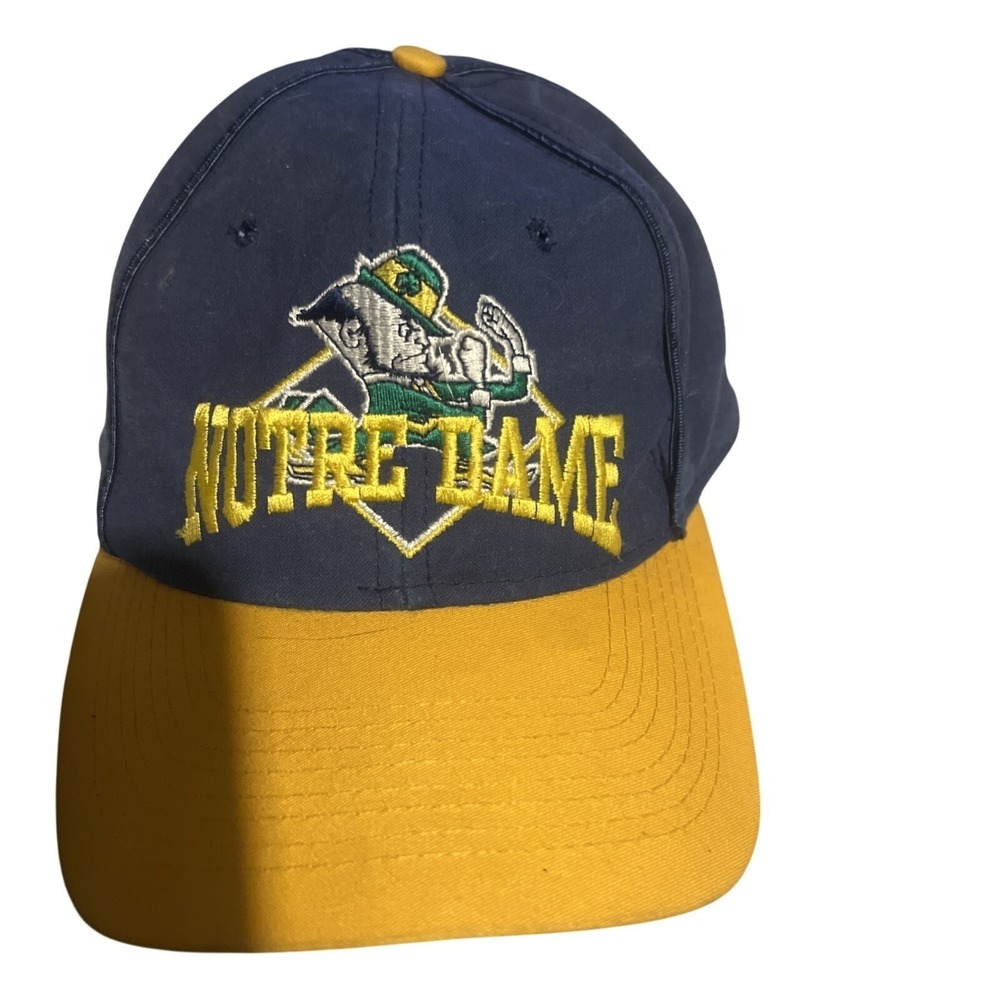 Vintage NCAA Notre Dame Fighting Irish Football The‎ Game Snapback Hat Cap OSFA
